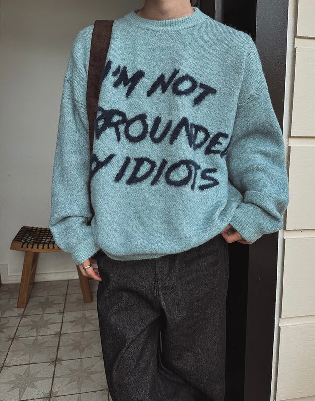I'm not surrounded by idiot寬鬆針織衫｜4色入