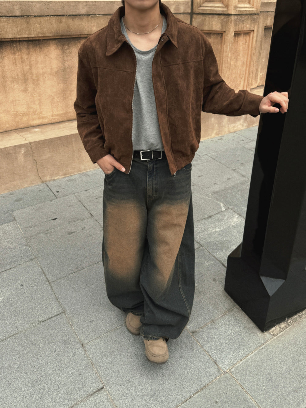 PREMIUM👑簡約款哈靈頓麂皮外套｜3色入