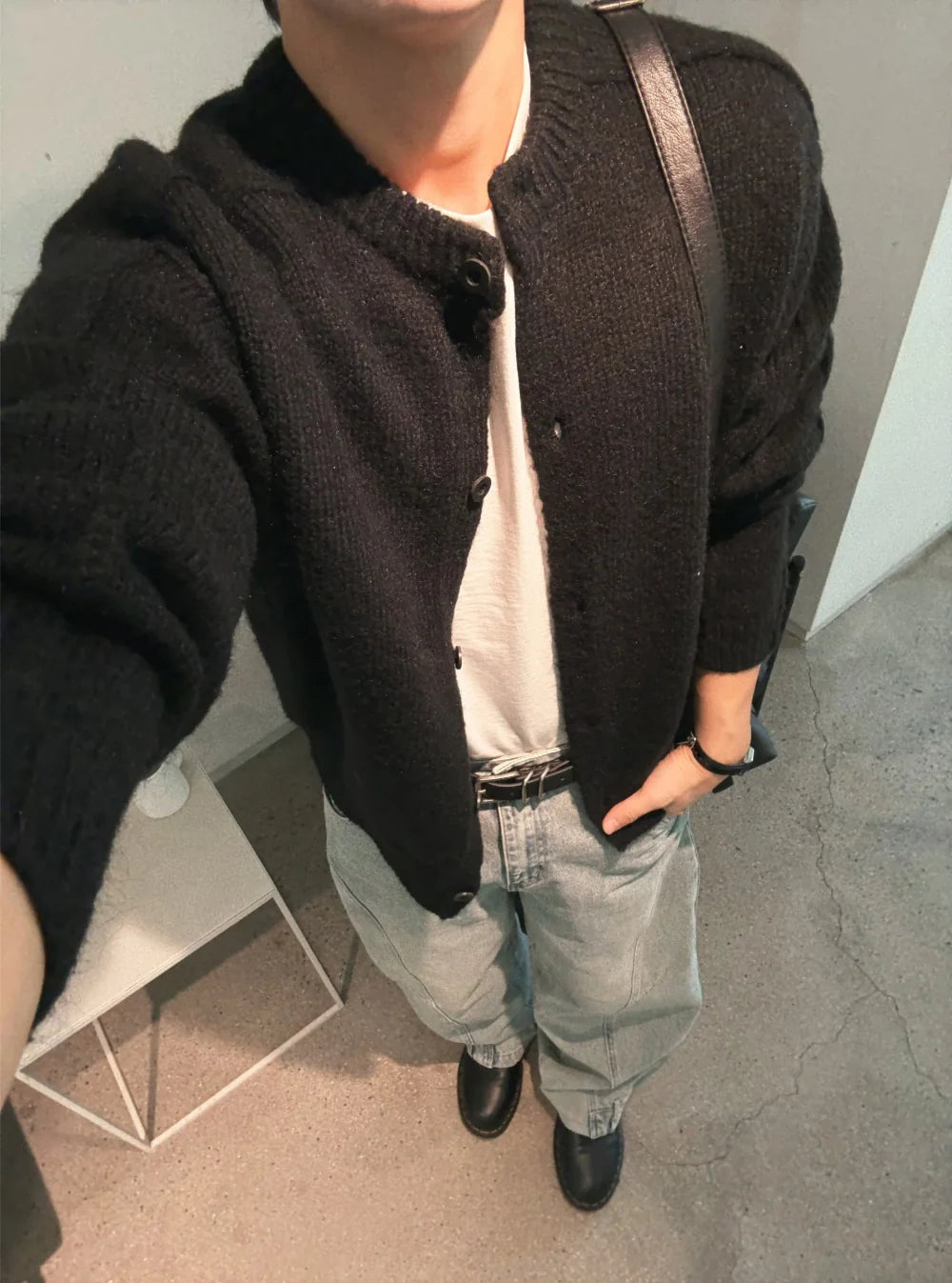 立體剪裁顯肩闊💪🏻圓領短款開胸針織衫｜6色入