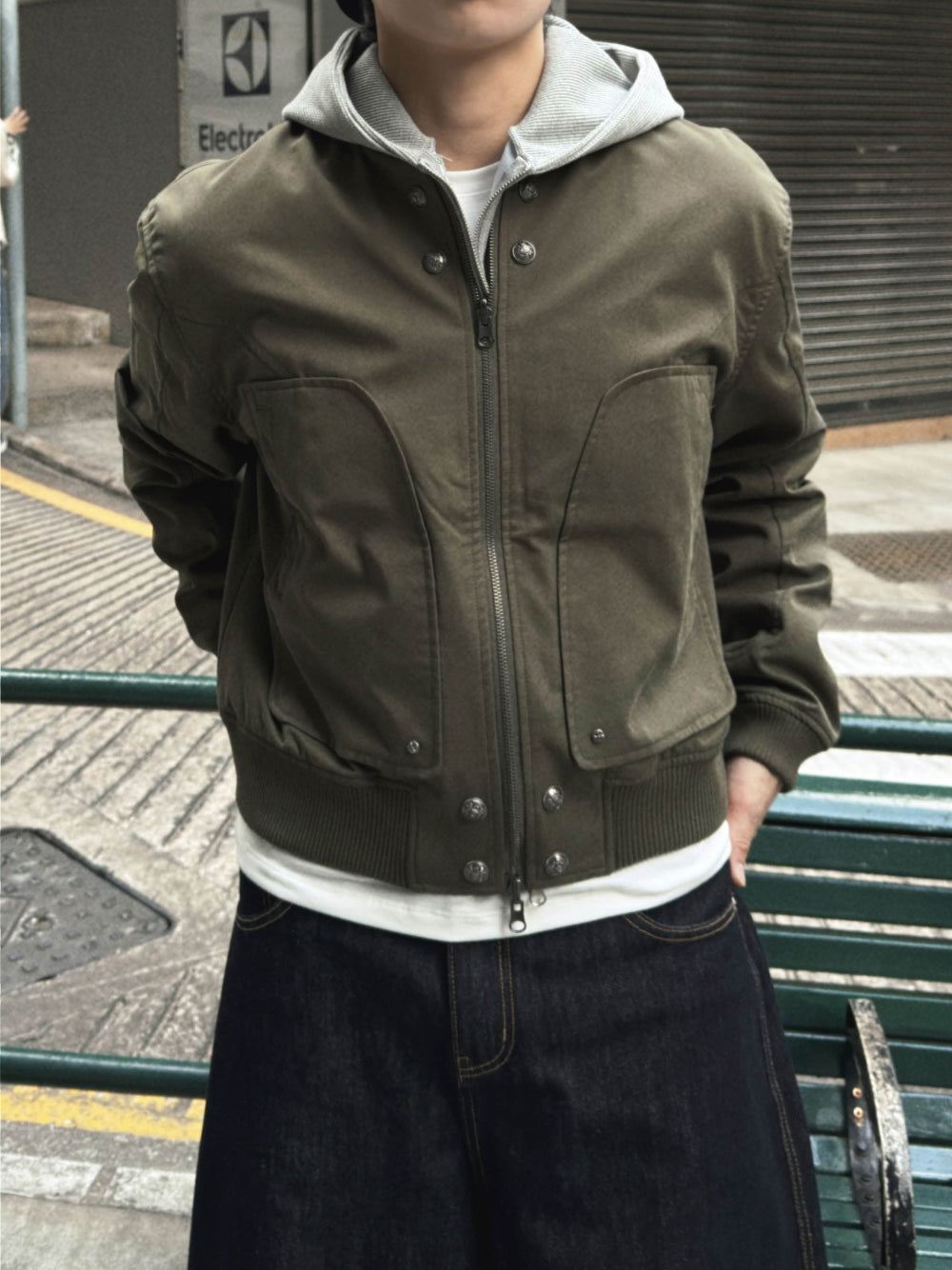 金屬細節加分！大口袋短款MA1｜2色入