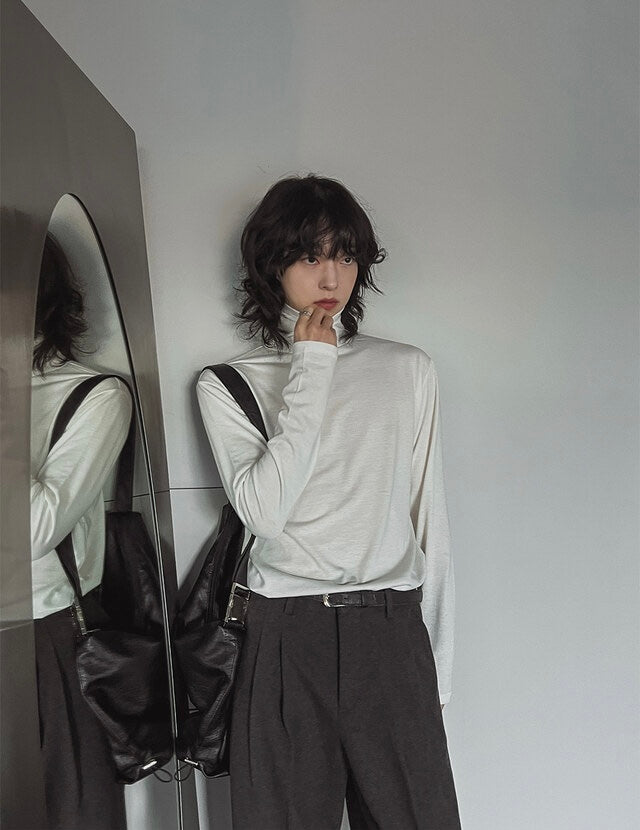 秋冬內搭必備🍂薄款高領彈性長袖TEE