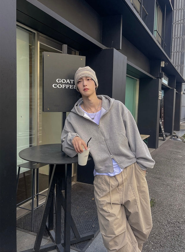 短款比例更好👍🏻基礎短款開胸衛衣｜3色入