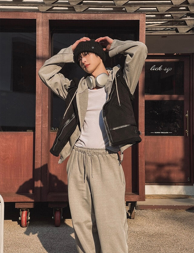 冬日感MAX ❄️皮革拼接背心Jacket｜2色入