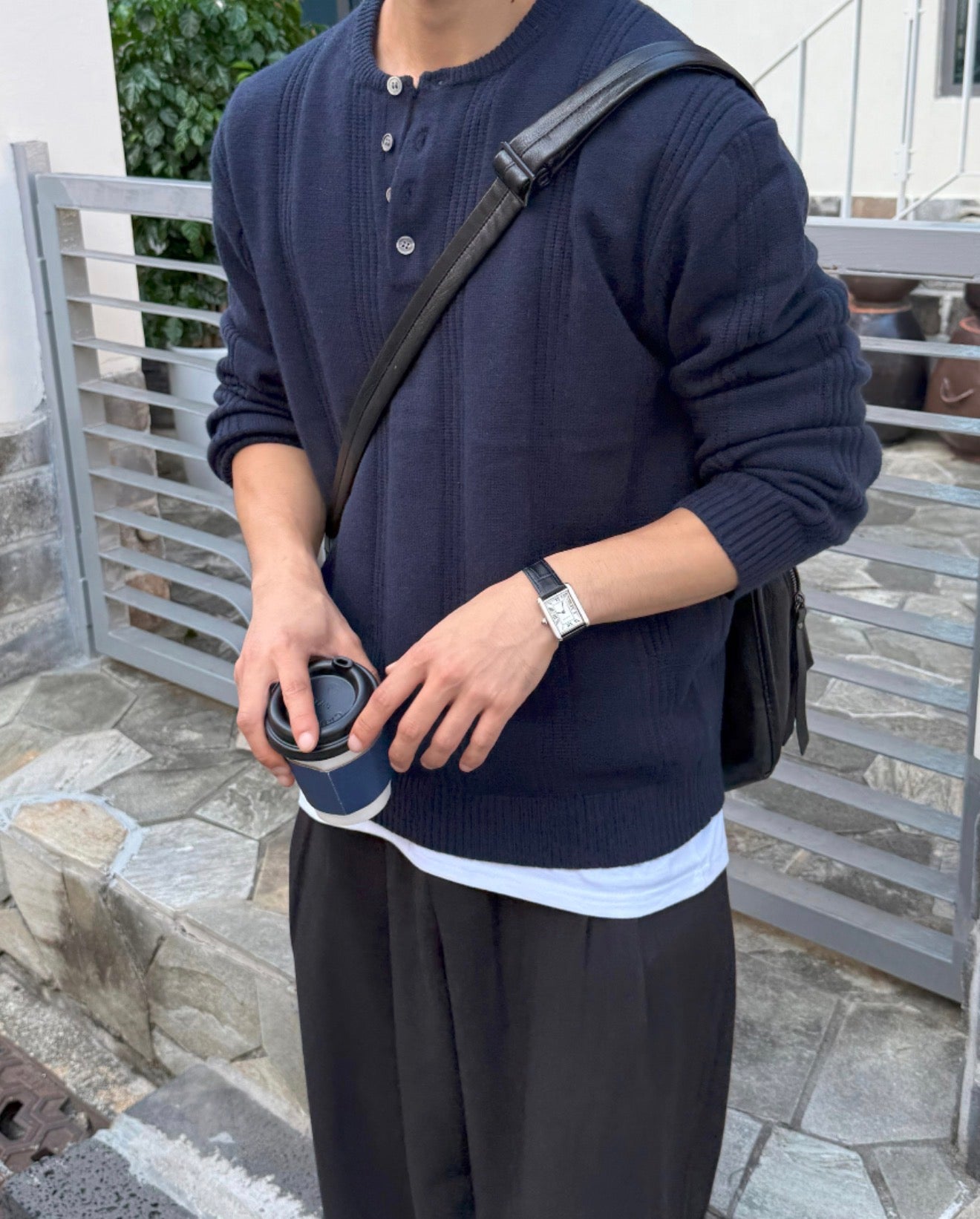 PREMIUM👑韓製裂紋理軟皮革斜孭袋｜3色入