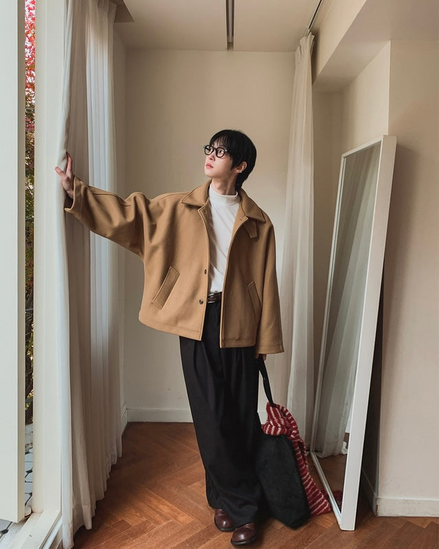 韓版基礎寬鬆西褲｜3色入