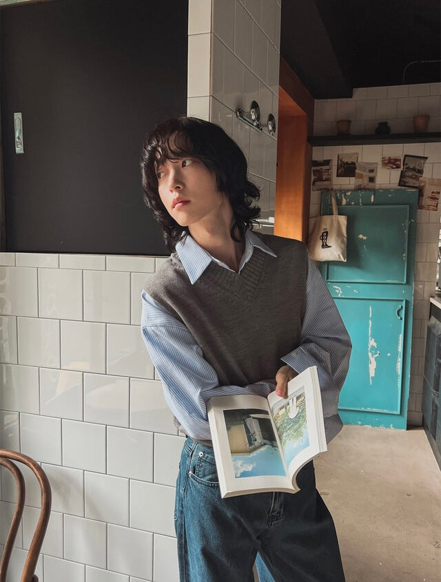 基礎款必入！純色 V領針織背心 | 8色入