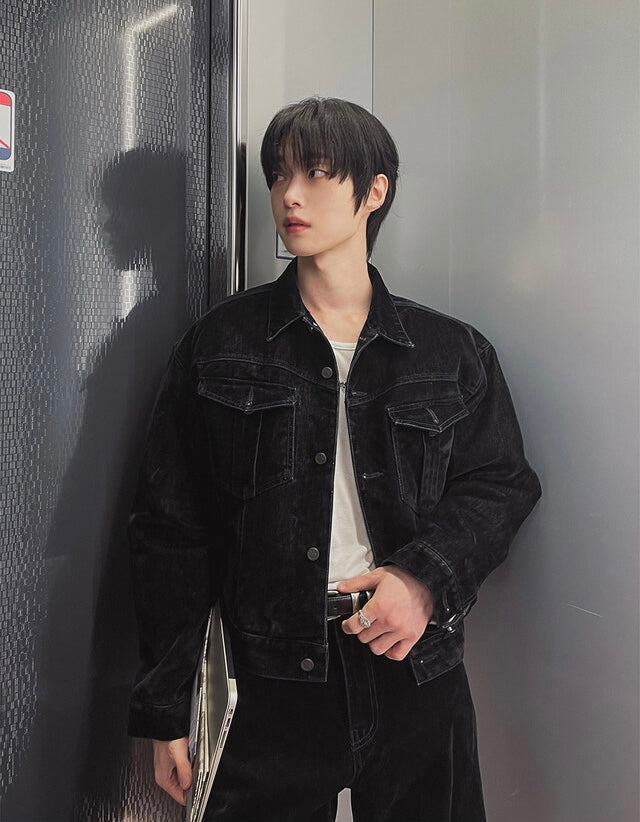 Premium！天鵝絨面牛仔外套｜2色入