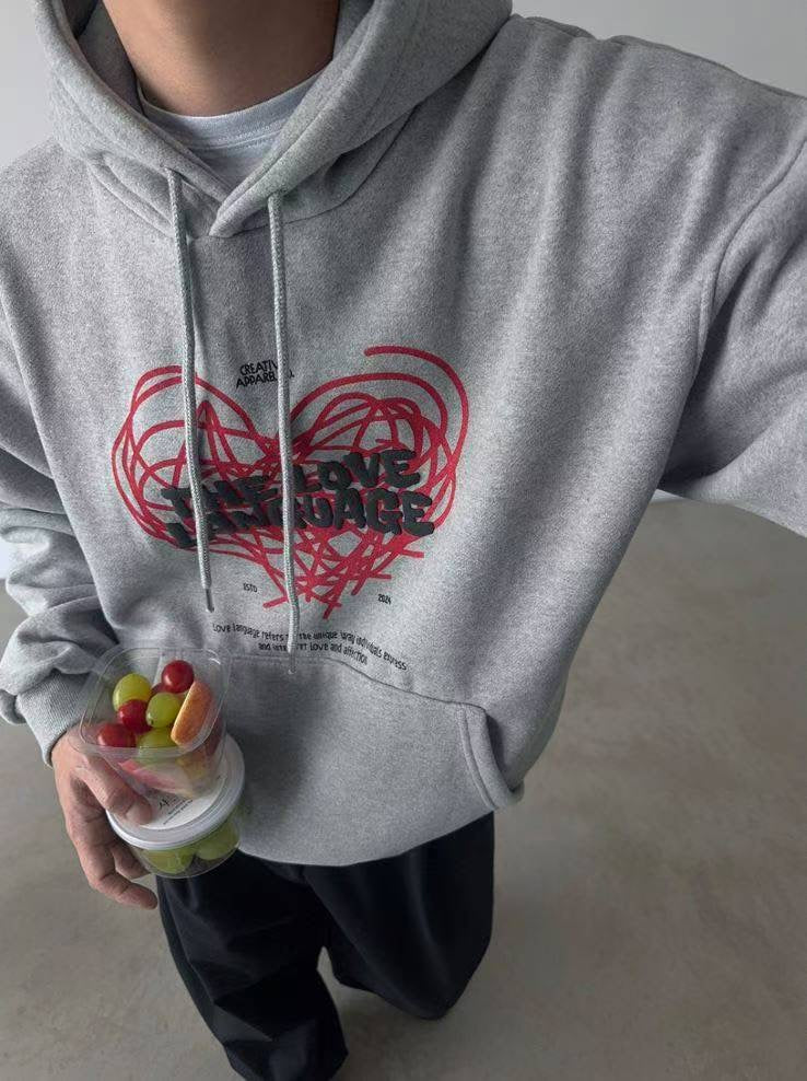 LOVE language 心心塗鴉連帽衛衣