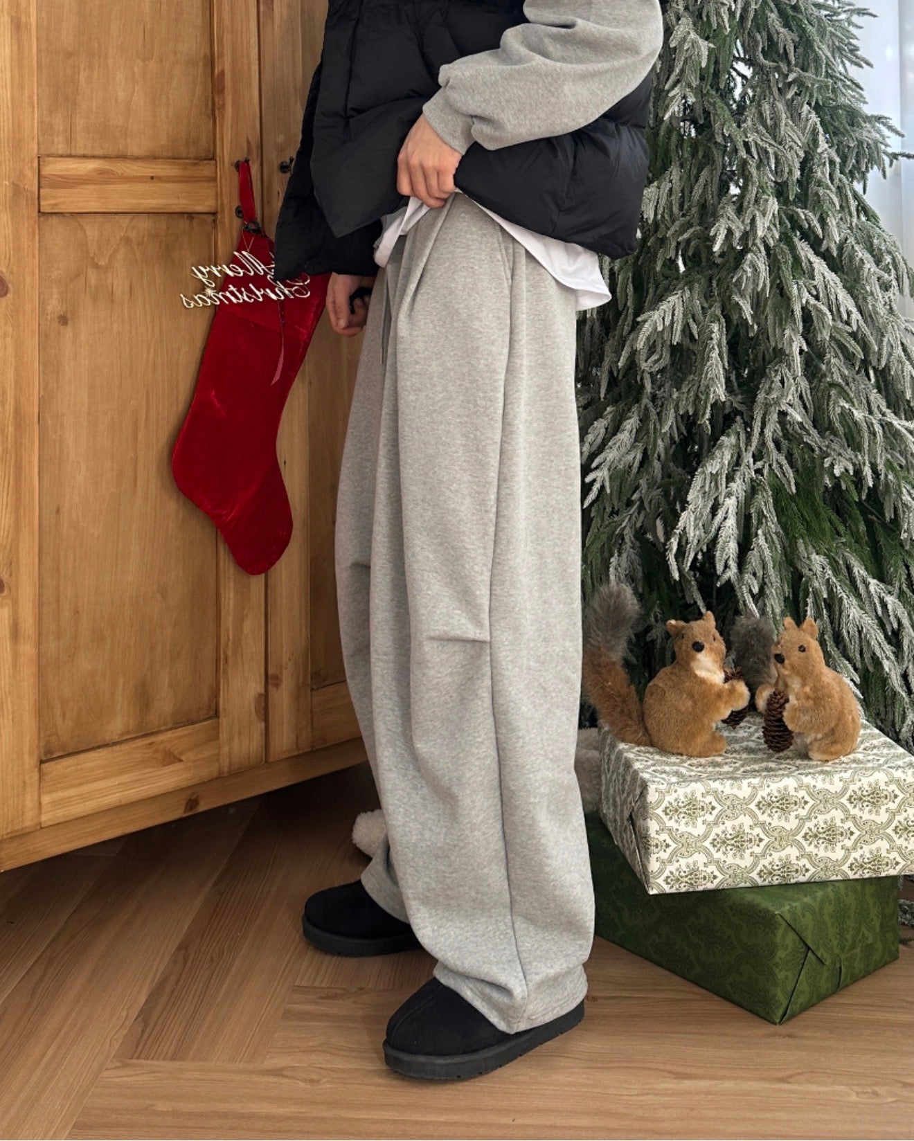 Premium👑基礎款彎刀闊腳棉褲｜4色入