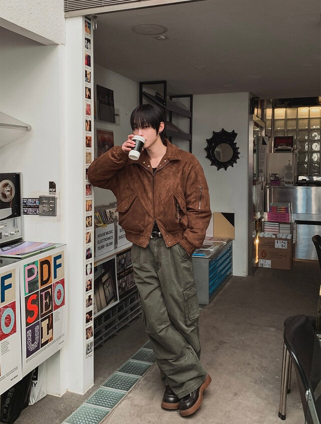 小眾高質款！鉚釘麂皮短款外套｜4色入