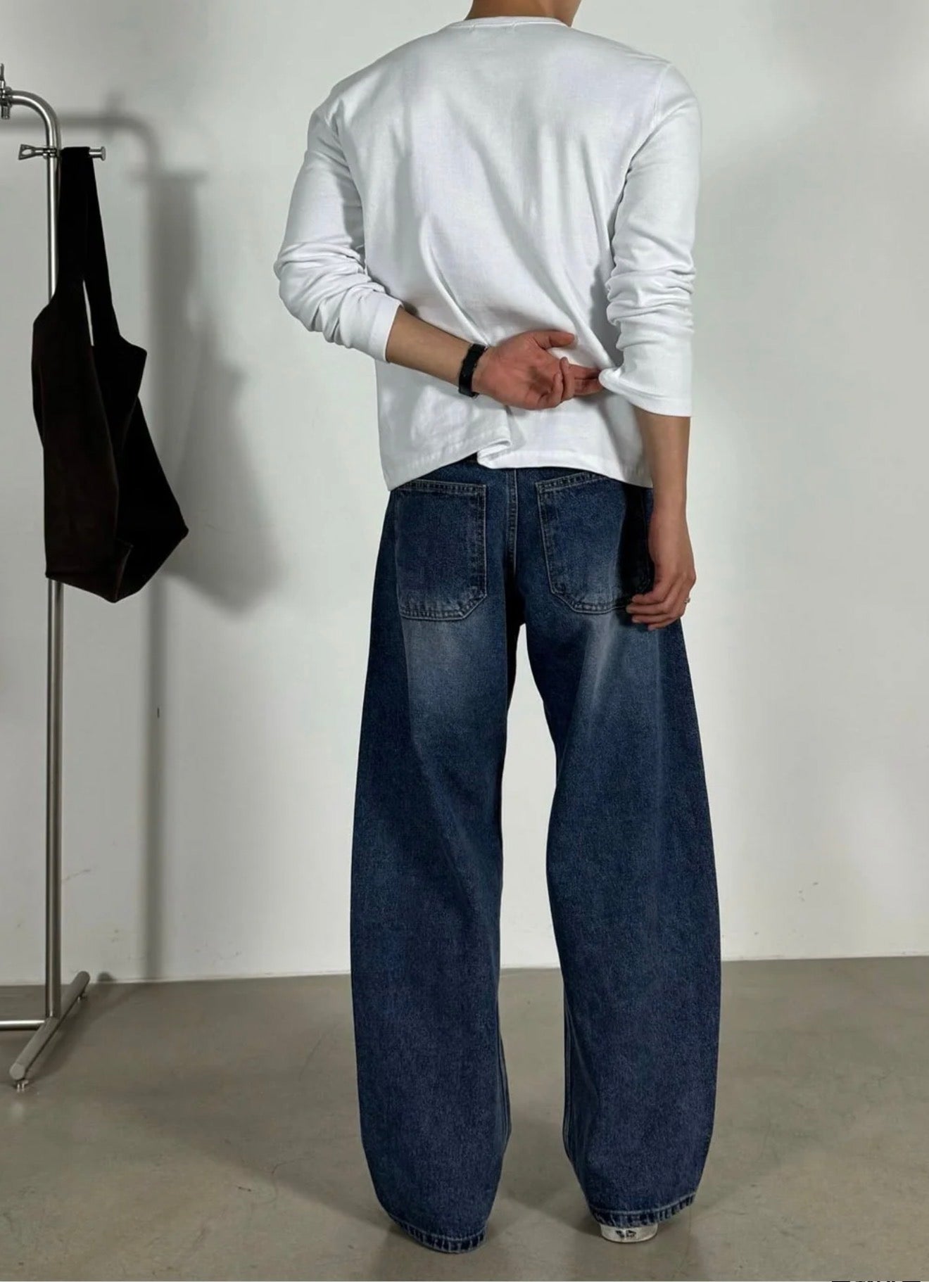 修飾腿形✔️韓製微廓型牛仔褲｜2色入