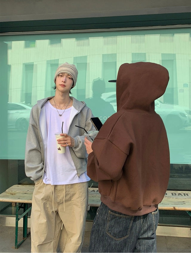 短款比例更好👍🏻基礎短款開胸衛衣｜3色入