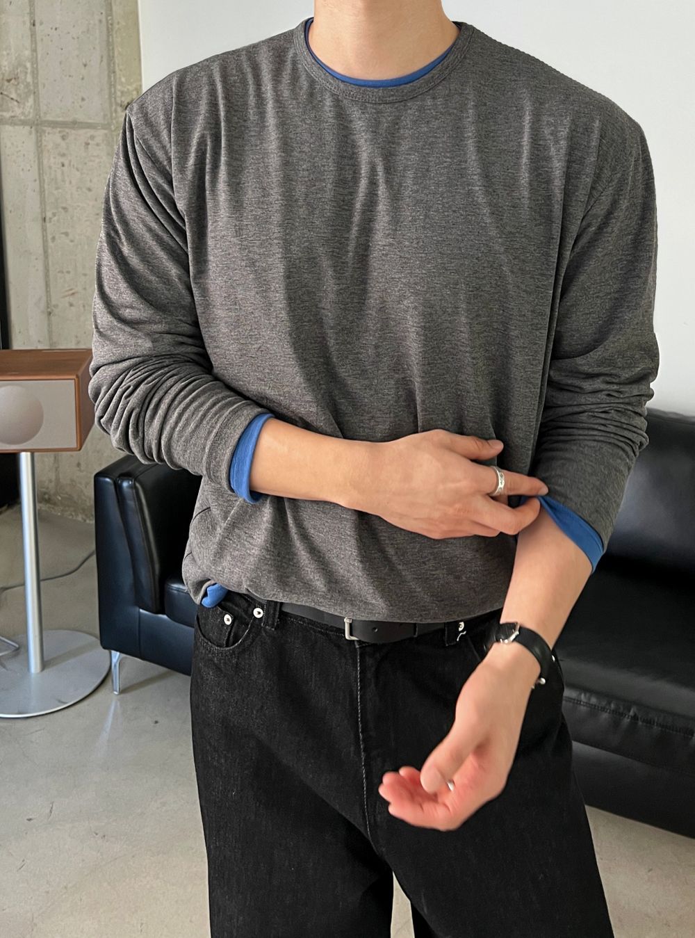 （1＋1）超親膚！韓製柔軟圓領長袖T恤｜9色入