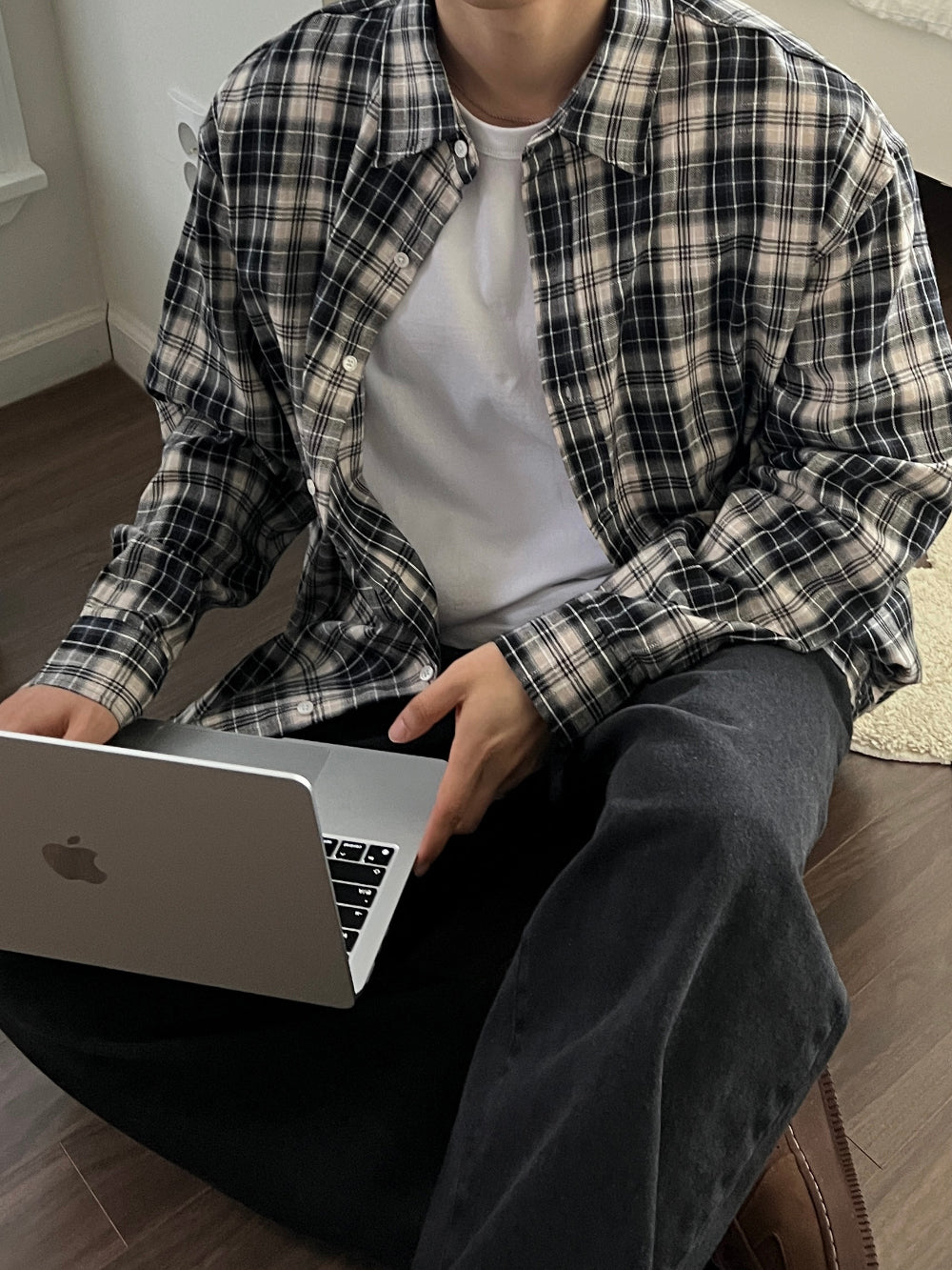 衣櫃必備跨季單品🌟韓系復古格仔恤衫｜3色入