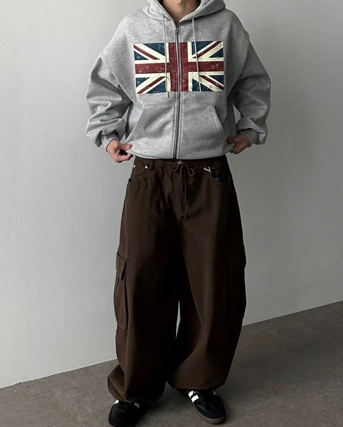 男女OK！短款國旗印花拉鏈外套｜2色入