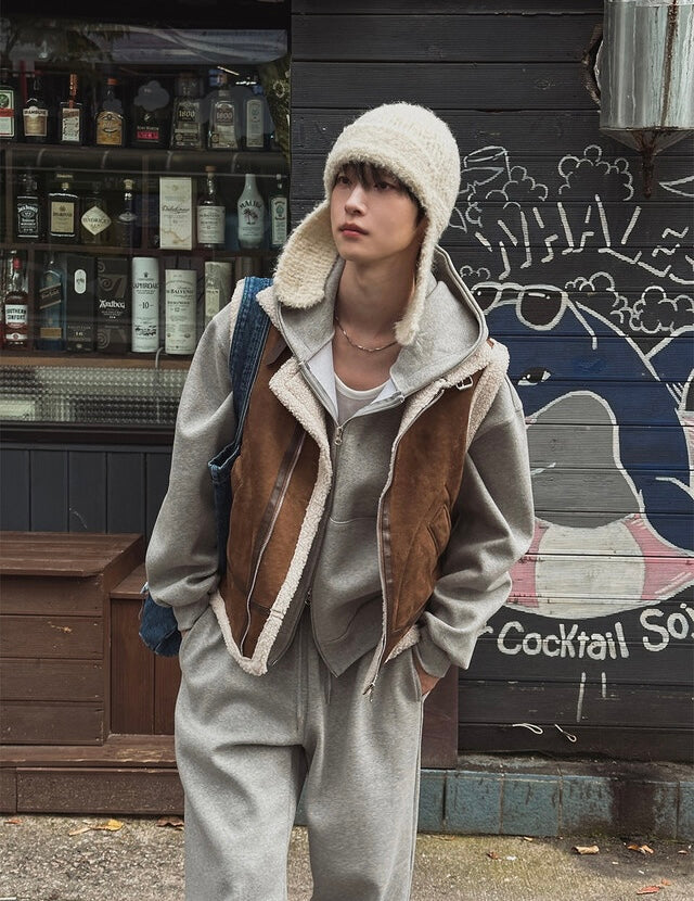 冬日感MAX ❄️皮革拼接背心Jacket｜2色入