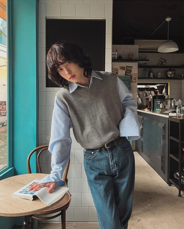 基礎款必入！純色 V領針織背心 | 8色入