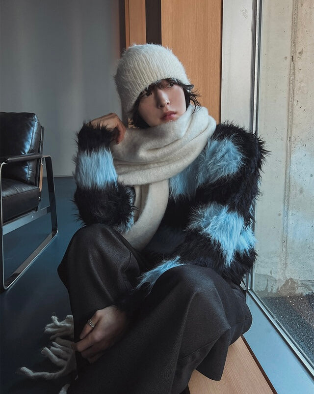 質量超好！簡約橫間馬海毛針織冷衫｜2色入