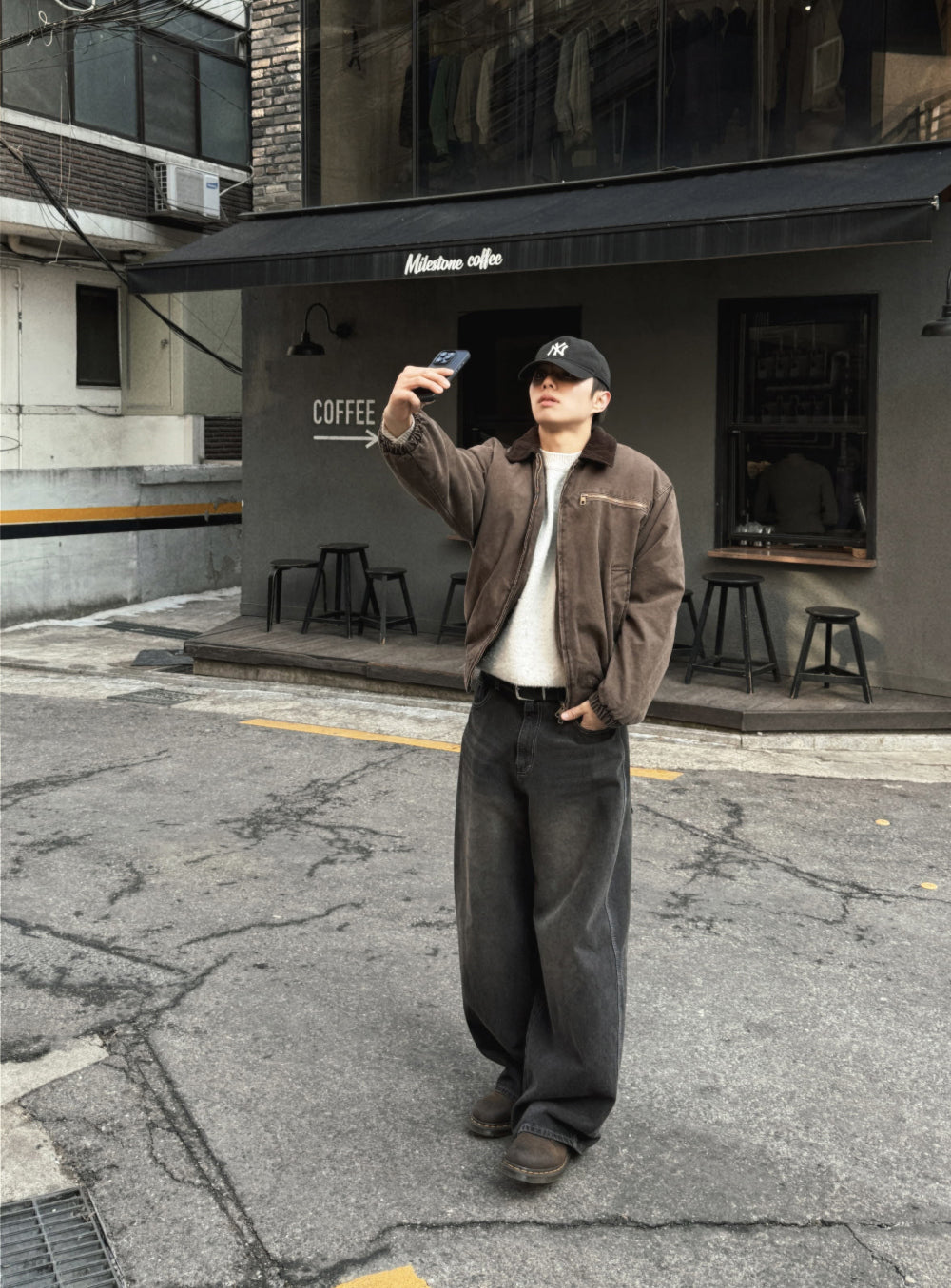 PREMIUM👑韓製重工短版拼接工裝外套｜2色入