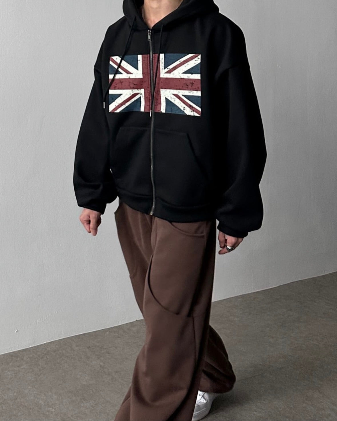 男女OK！短款國旗印花拉鏈外套｜2色入