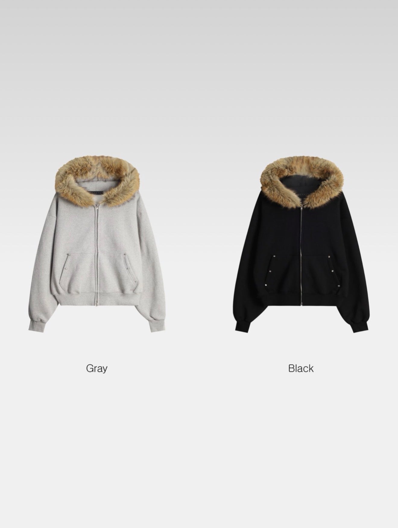 短款比例更好！重磅刷毛開胸衛衣｜2色入