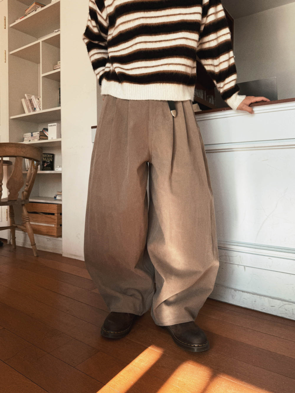 含內絨✔️百搭款寬鬆廓型休閒褲｜3色入