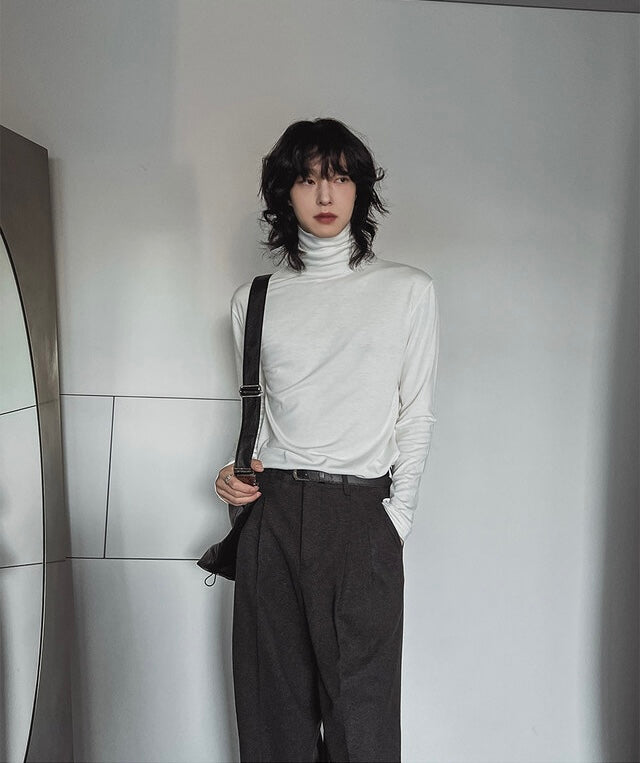 秋冬內搭必備🍂薄款高領彈性長袖TEE