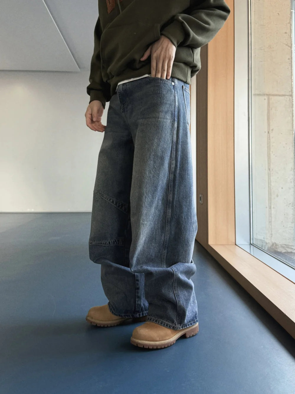 美式街頭感☄️水洗牛仔微闊形牛仔褲｜7色入