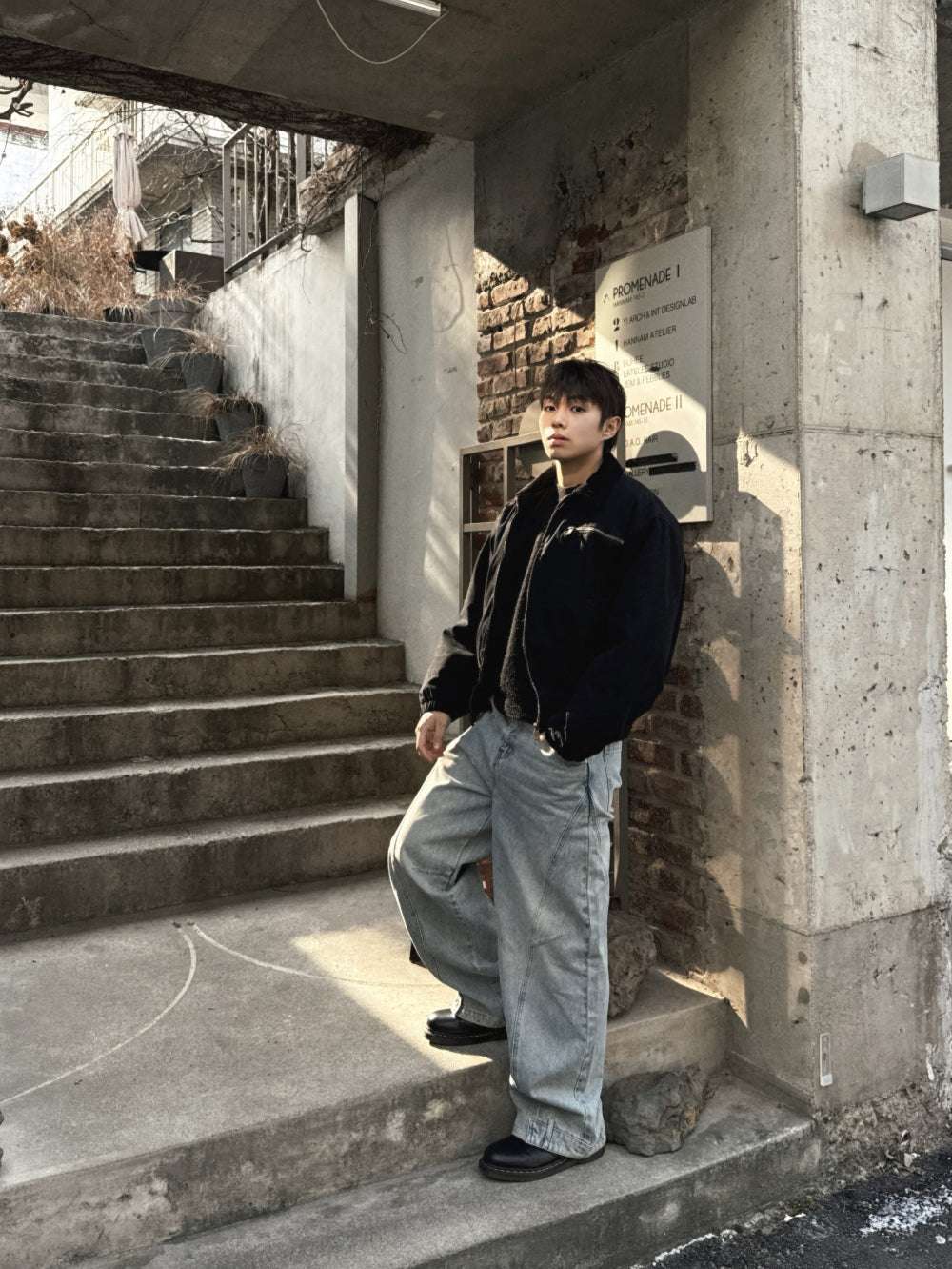 PREMIUM👑韓製重工短版拼接工裝外套｜2色入