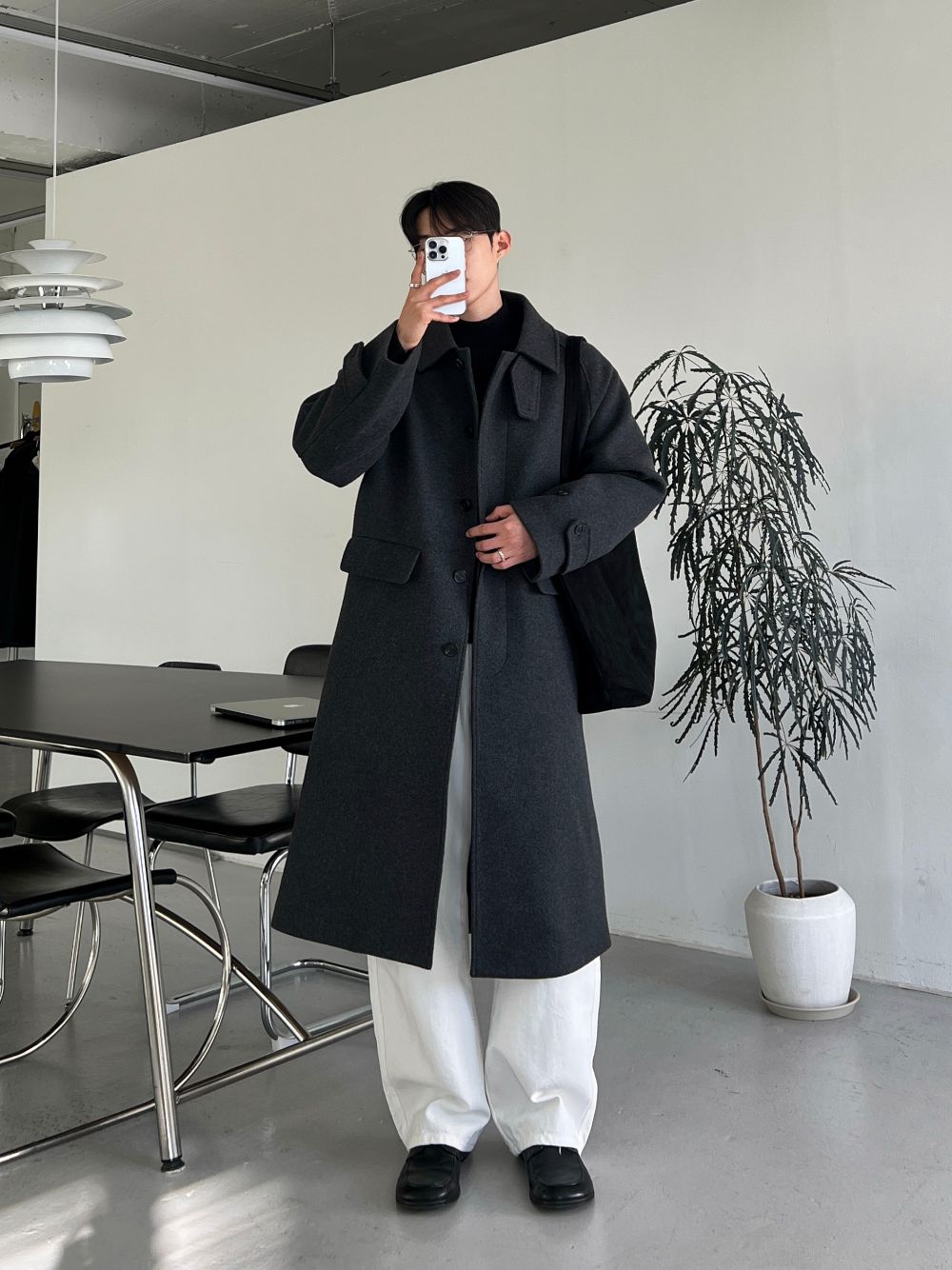 韓國大熱🔥人字紋弧形休閒褲｜3色入