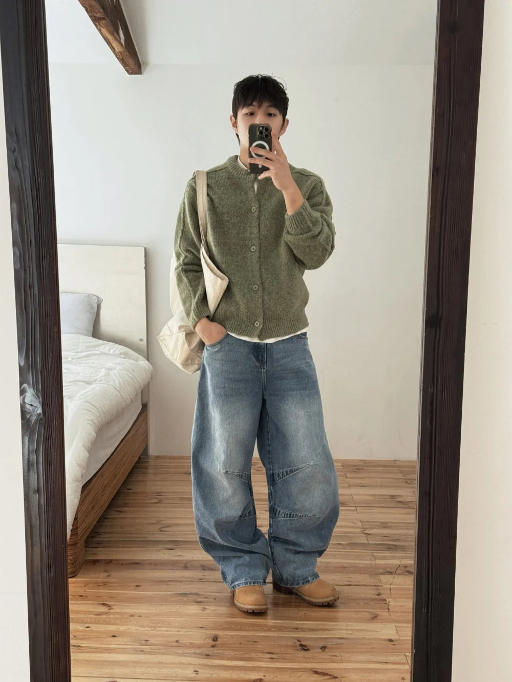 立體剪裁顯肩闊💪🏻圓領短款開胸針織衫｜6色入