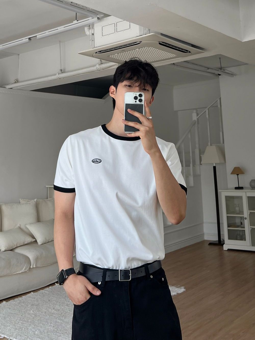 Caliso復古純棉撞色短袖｜3色入