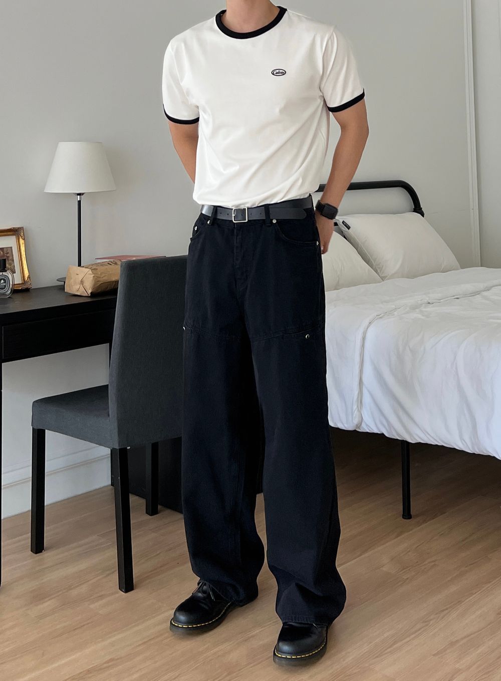 Caliso復古純棉撞色短袖｜3色入