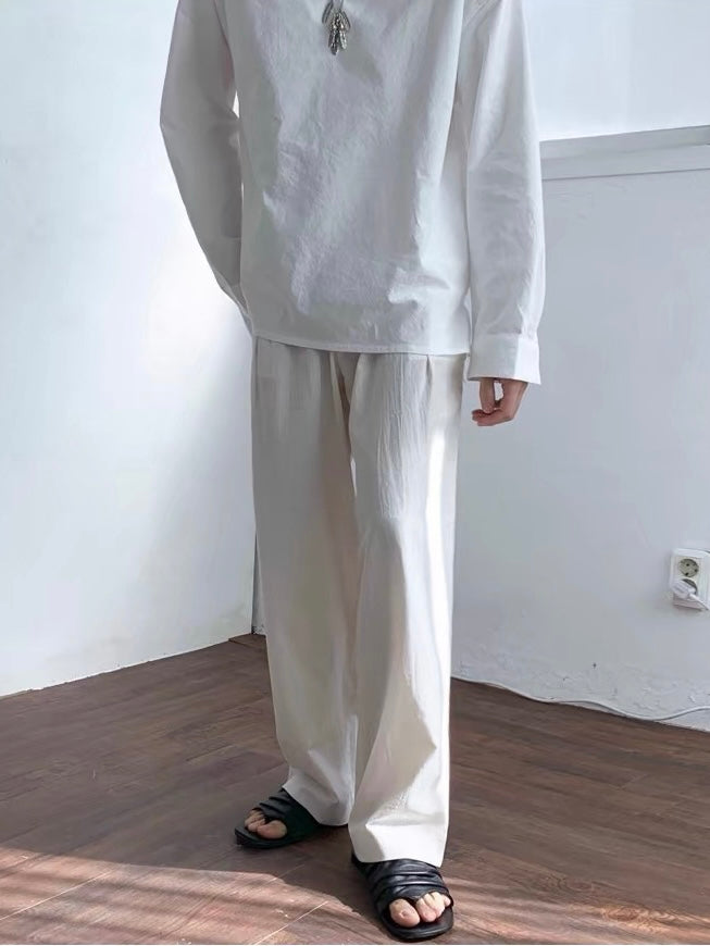 夏日必備🔥亞麻寬鬆直筒休閒褲｜2色入