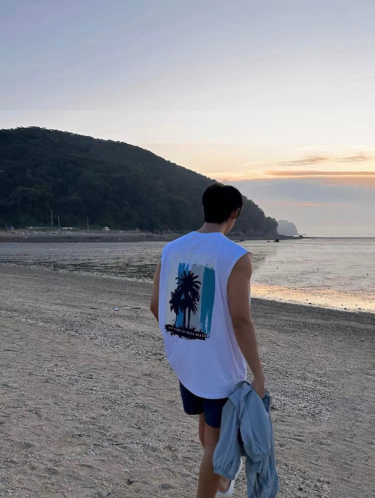 韓系California坎肩寬鬆背心｜1色入