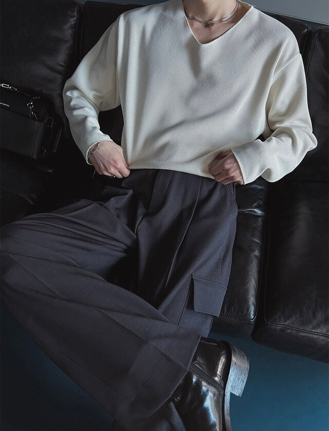 [氣質款]微V領內搭/單穿長袖