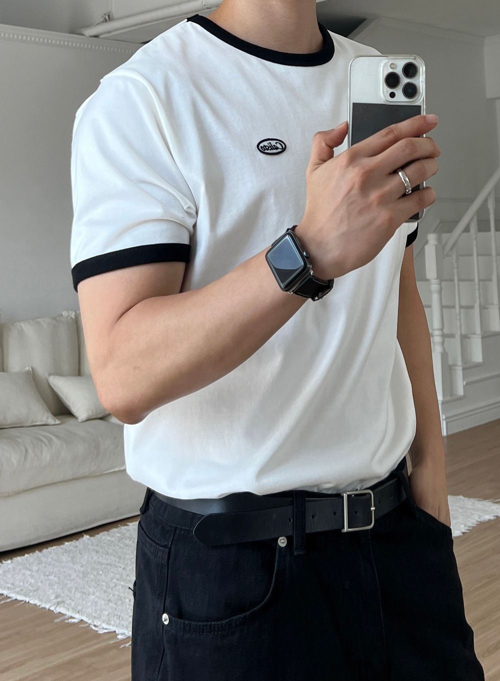 Caliso復古純棉撞色短袖｜3色入