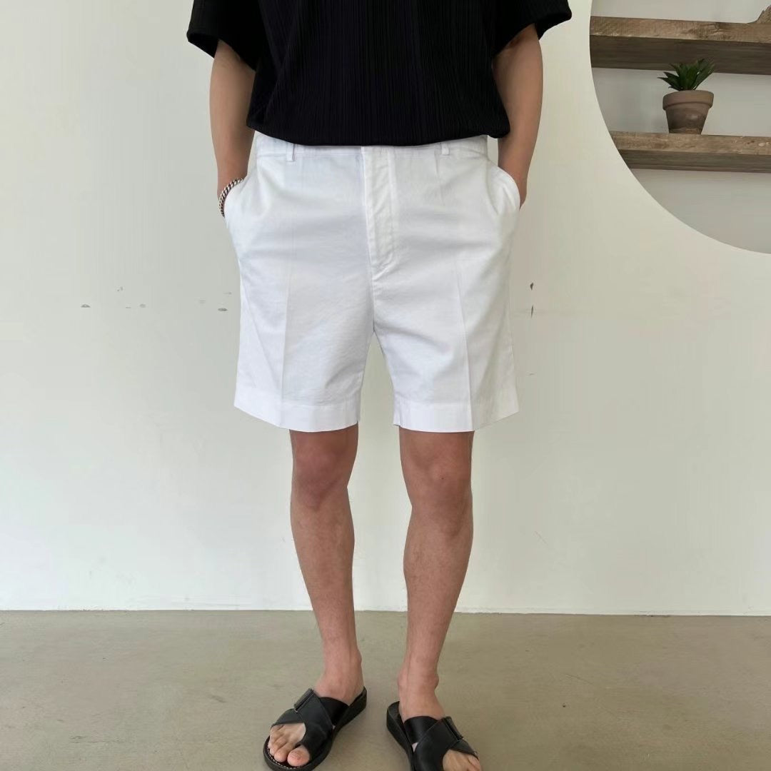 俐落直筒男士韓系休閒短褲