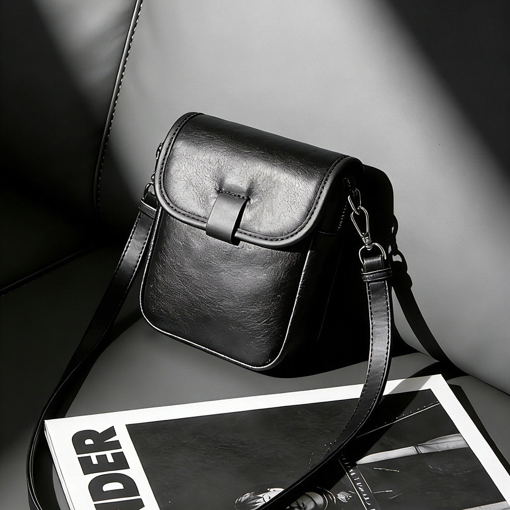 韓系皮質單肩手機包