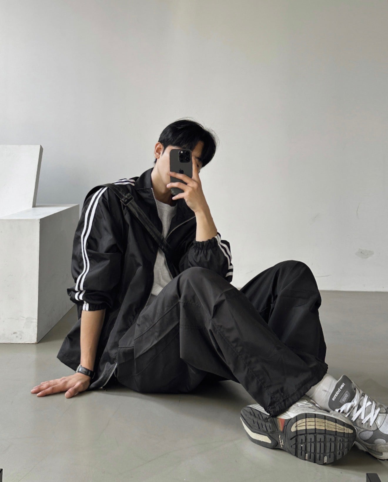 PREMIUM👑韓製裂紋理軟皮革斜孭袋｜3色入