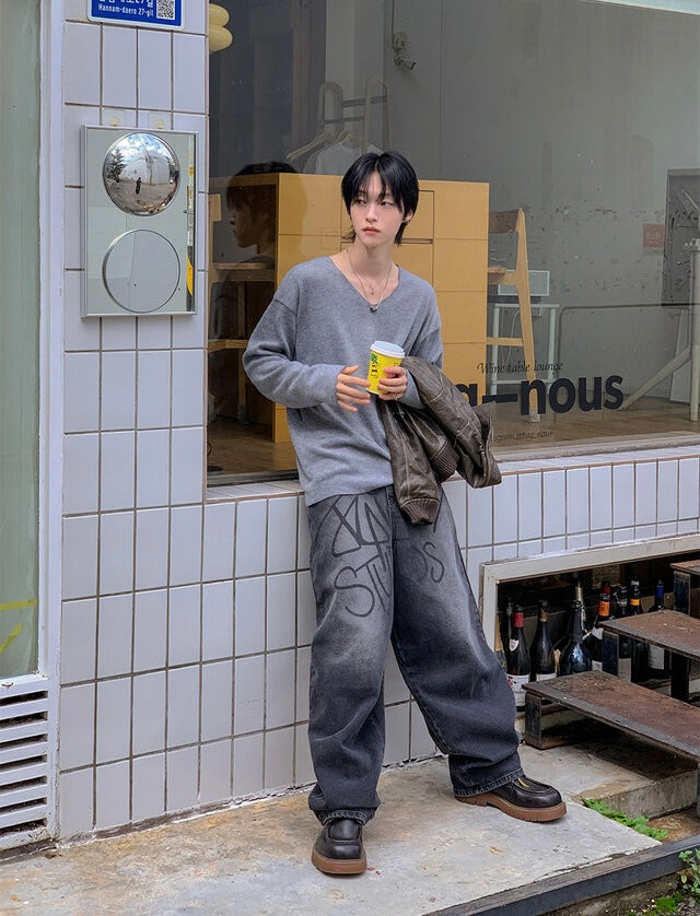 毛絮感！簡約純色V領馬海毛TOP｜4色入