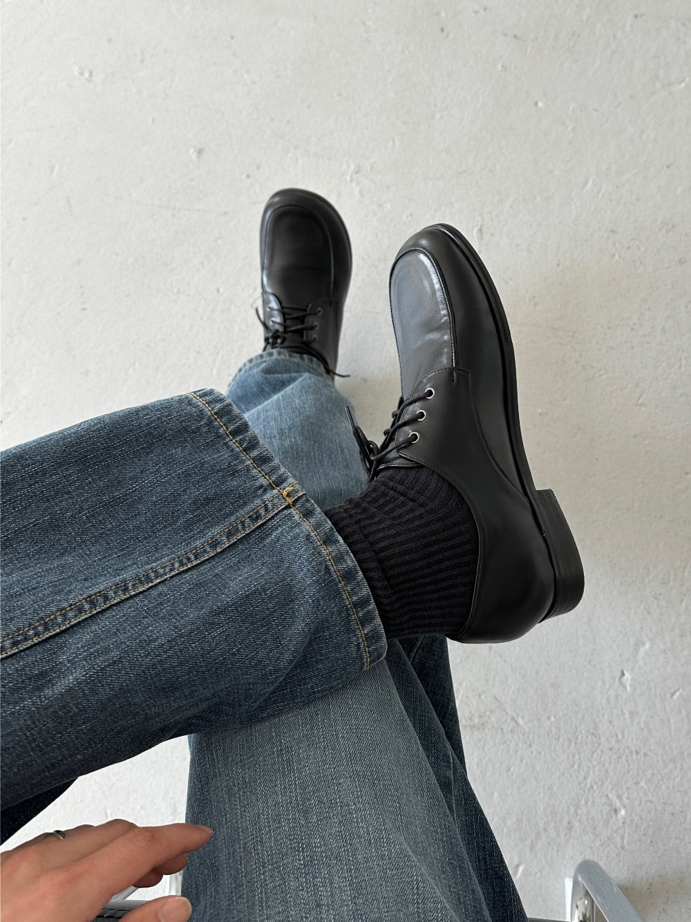 韓系極簡風皮鞋｜2色入