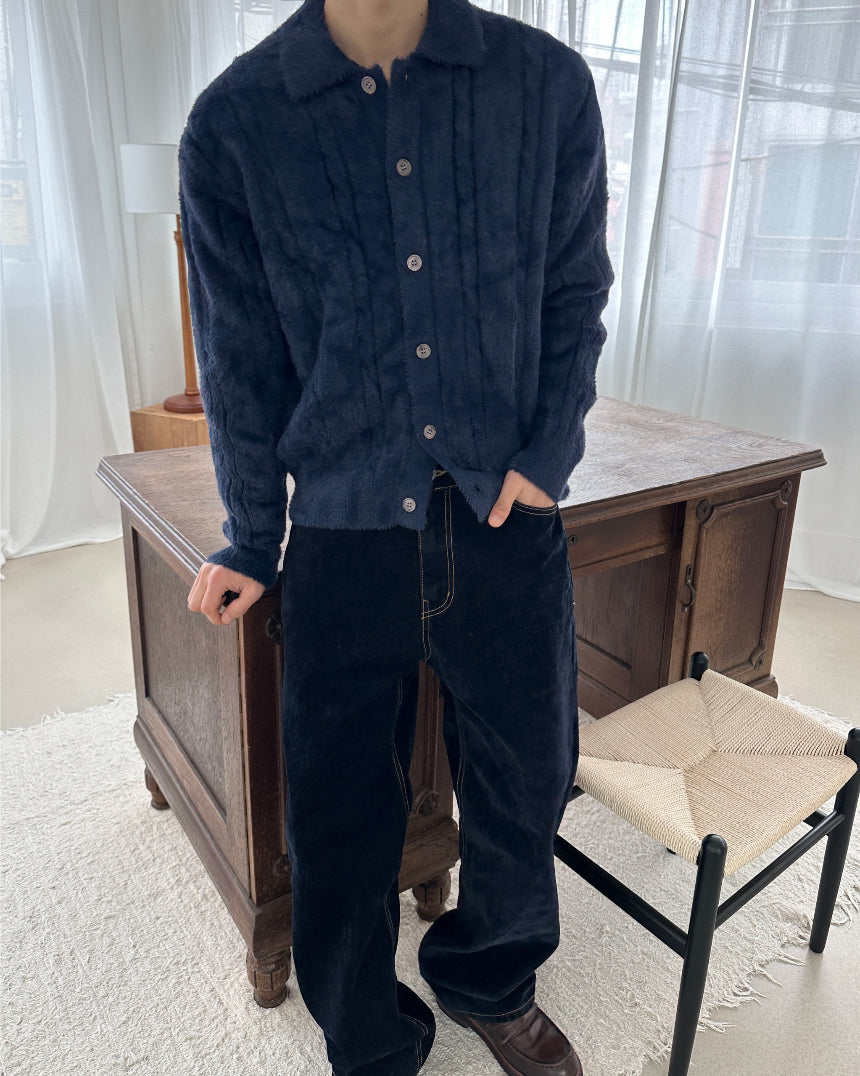 絨毛感🧶Angora山羊毛翻領麻花針織衫｜6色入