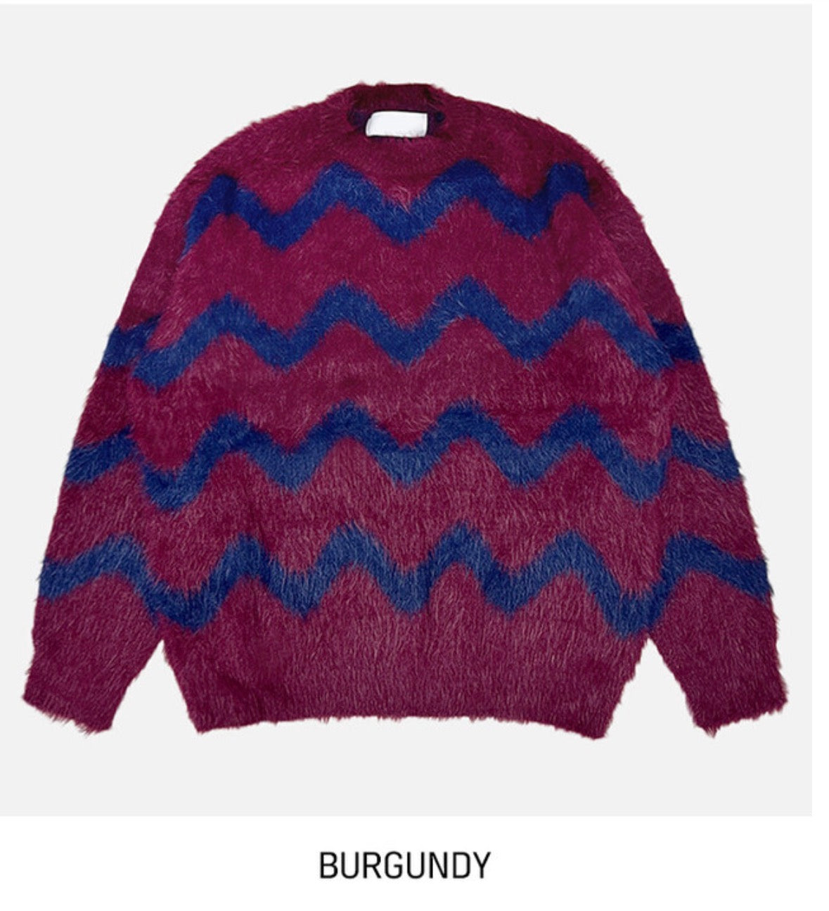 毛絮感！波浪紋寬鬆針織衫｜4色入