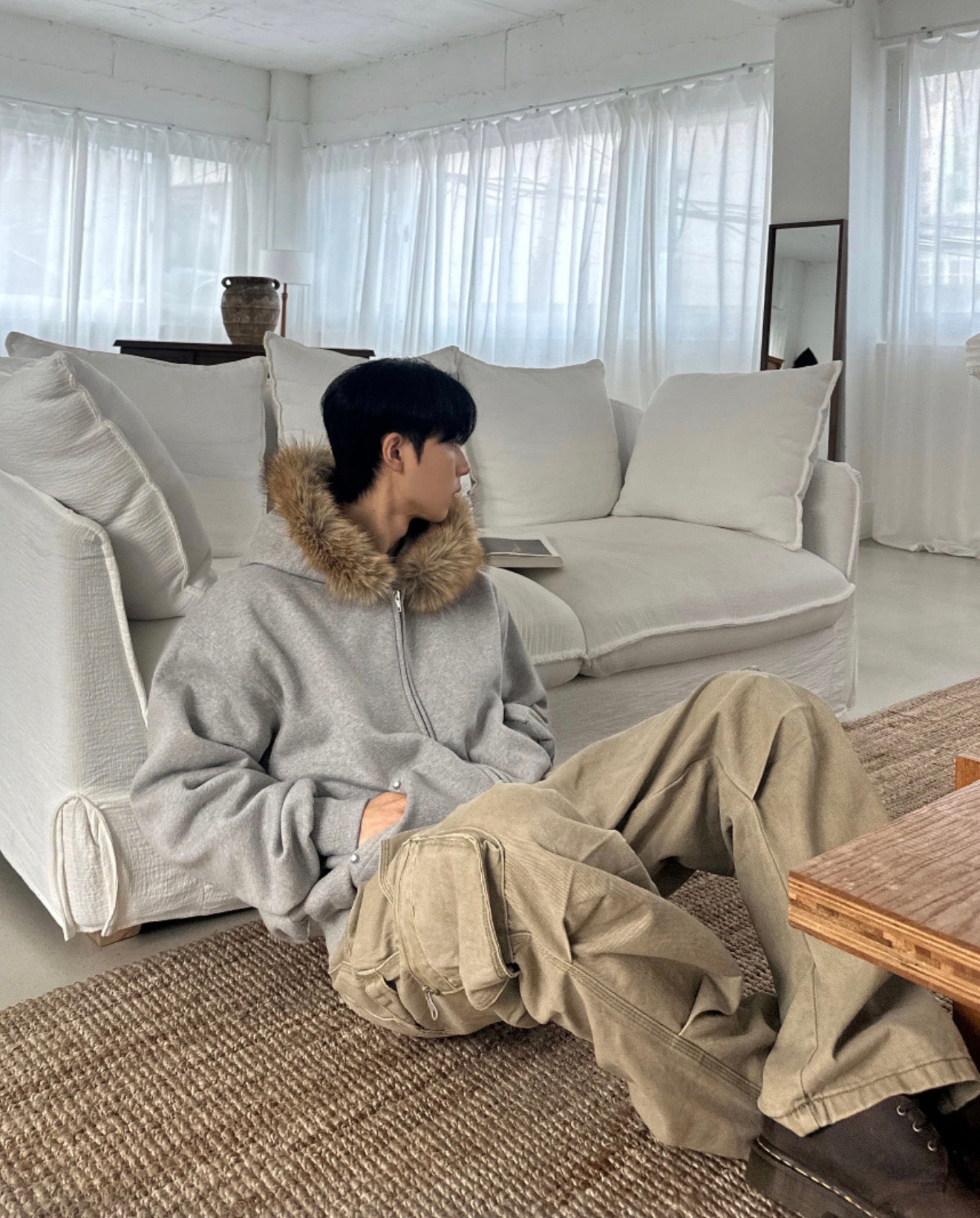 短款比例更好！重磅刷毛開胸衛衣｜2色入