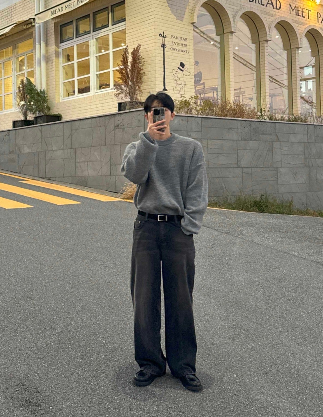 男友感Max！混色羊毛混紡寬鬆針織衫｜4色入