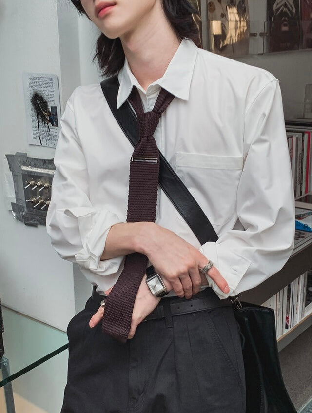 回饋價🧧韓製Pocket口袋基礎款長袖恤衫｜15色入