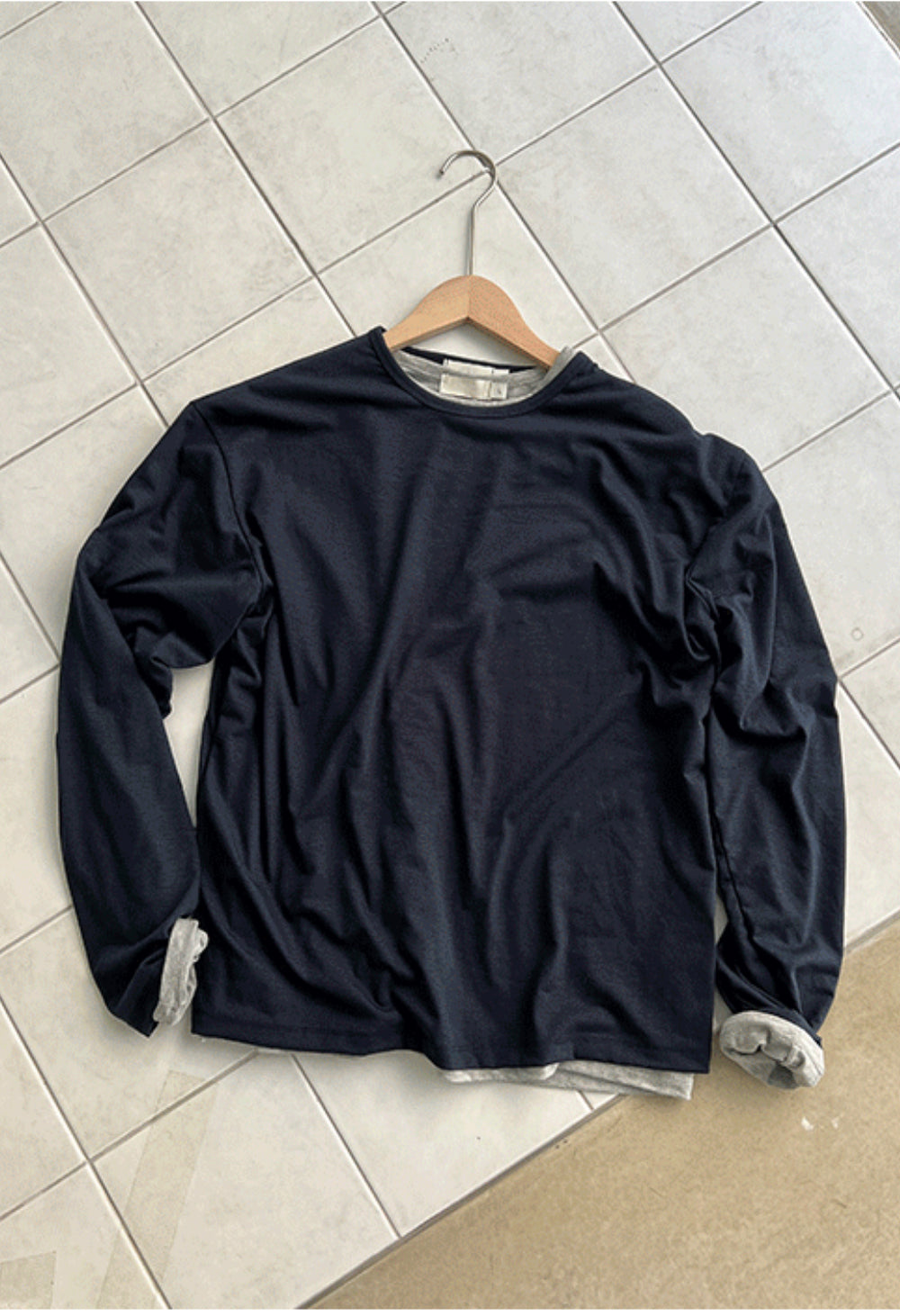 （1＋1）超親膚！韓製柔軟圓領長袖T恤｜9色入