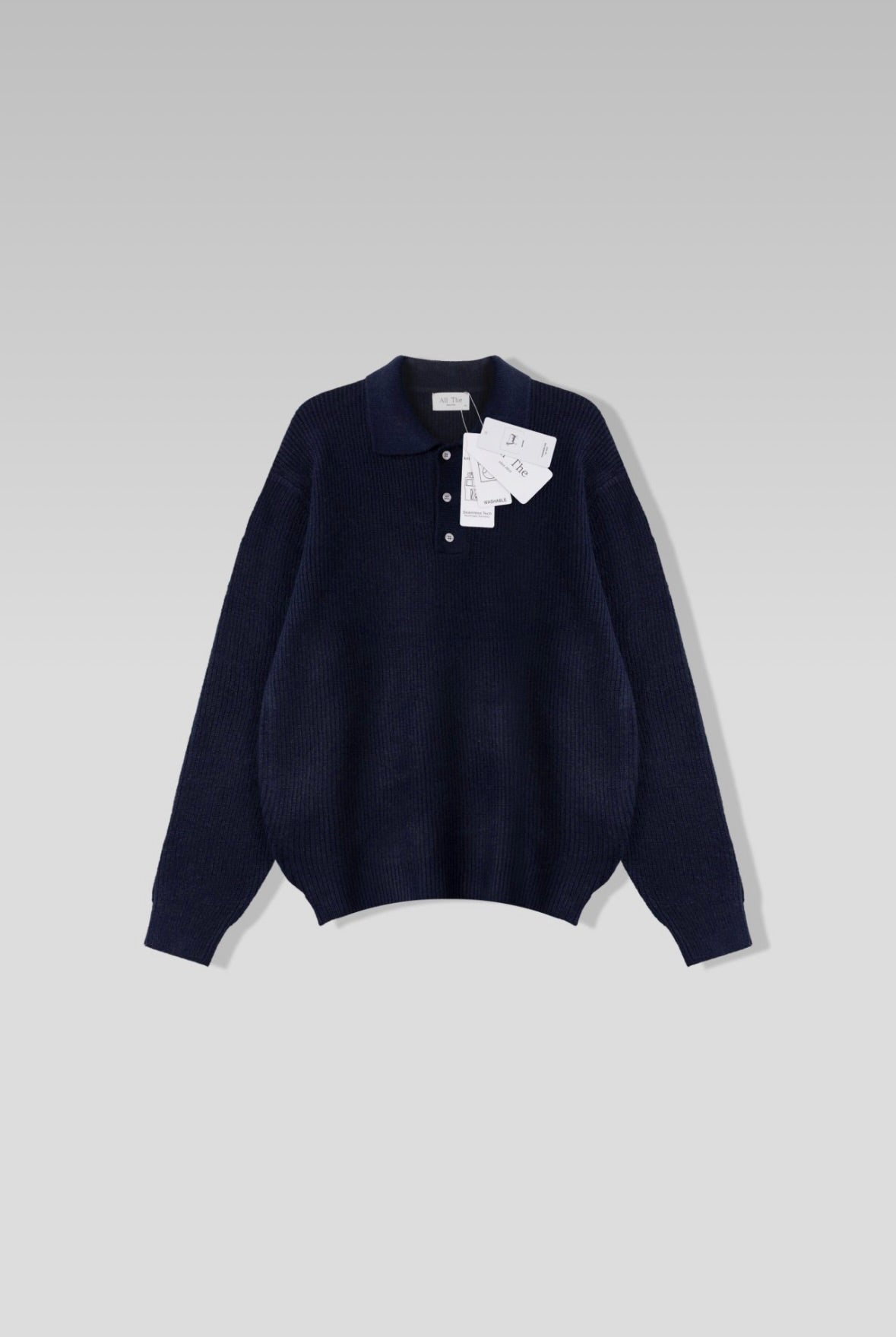 (休閑穩重感！)純色翻領POLO針織上衣｜9色入