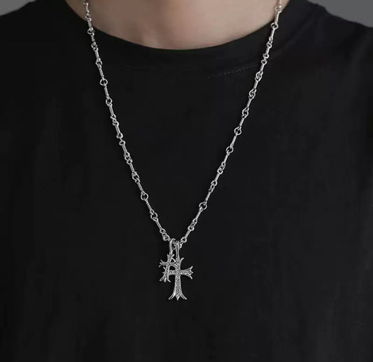 Double Cross Necklace